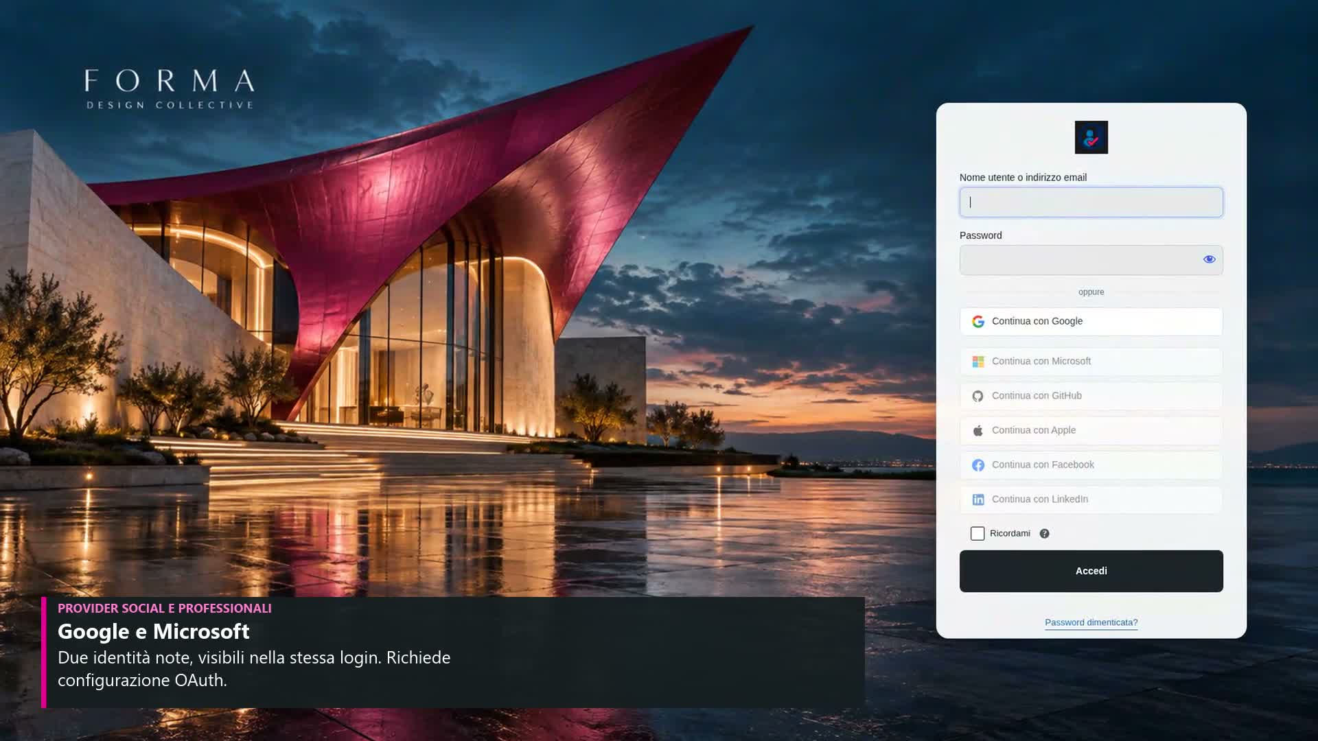 Provider social - esempio reale Smart Login Premium